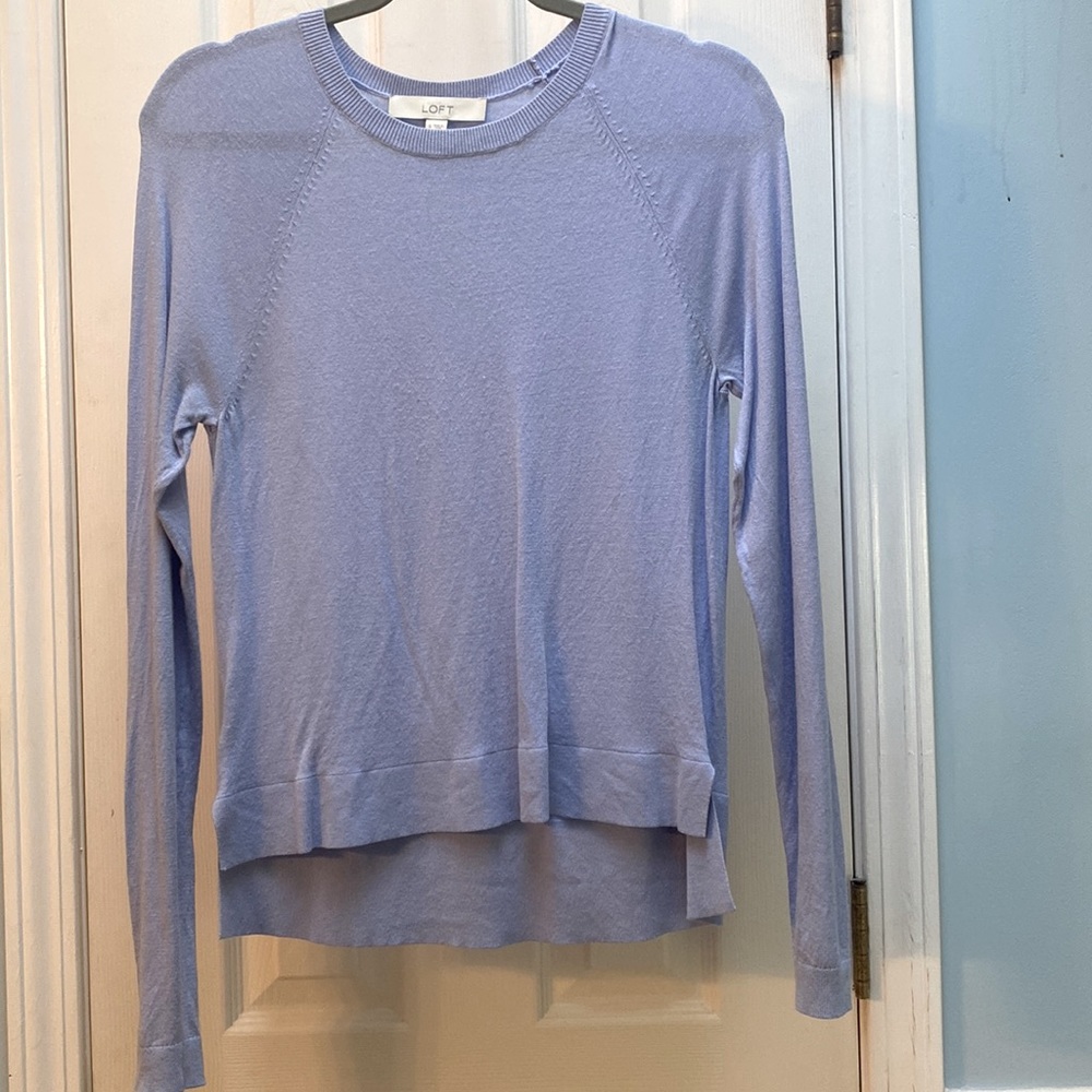 Ann Taylor LOFT lightweight blue sweater